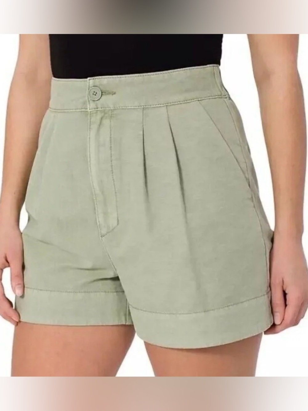 NWT Joie Pleated Shorts Faded Cactus sz M